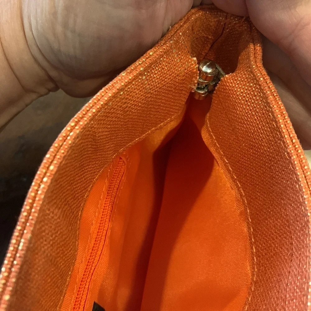 Style & Co orange/gold ‎ woven clutch. - REDUCED PRICE